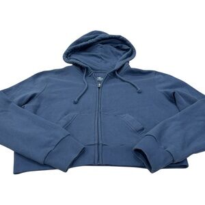 Small Hollister Blue Zip-Up Hoodie